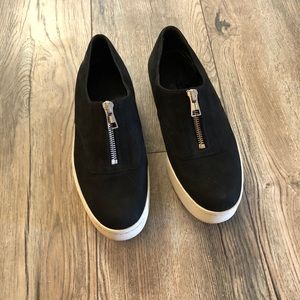 Vince black platform sneakers